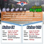 AGENDA PRA KBM KELAS VIII DAN IX TAHUN AJARAN 2022/ 2023